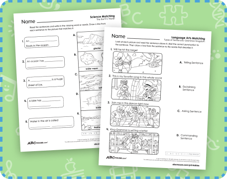 Free Printable Reading Comprehension Worksheets: Reading Sentences.