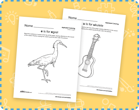 Free printable long vowel sound worksheets from ABCmouse.com