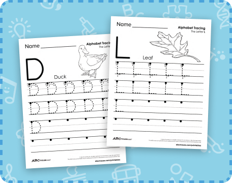 Free printable reading letter tracing worksheets for preschoolers by ABCmouse.com.