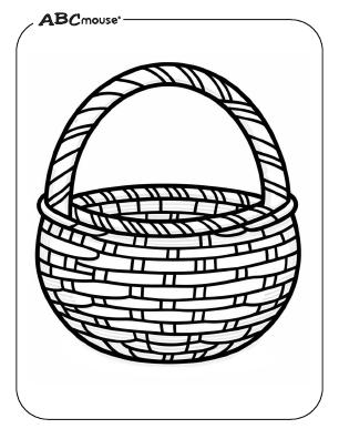 Free printable Easter basket coloring page from ABCmouse.com 