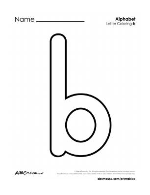 Free printable lower case letter B worksheet from ABCmouse.com. 