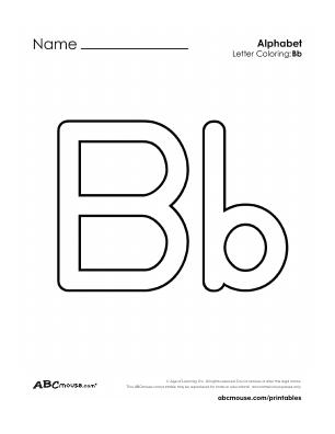 Free printable capital and lower case letter B worksheet from ABCmouse.com. 