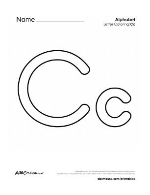 Free printable capital and lower case letter C worksheet from ABCmouse.com. 