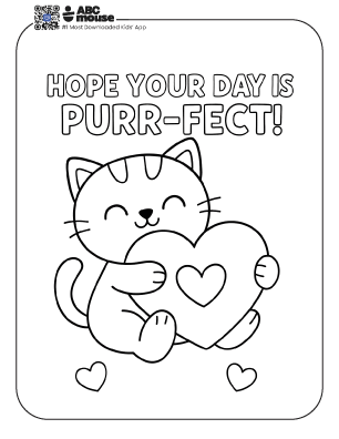 Free printable Valentine's Day coloring page.