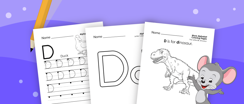 Free printable Letter D worksheets and coloring pages from ABCmouse.com.