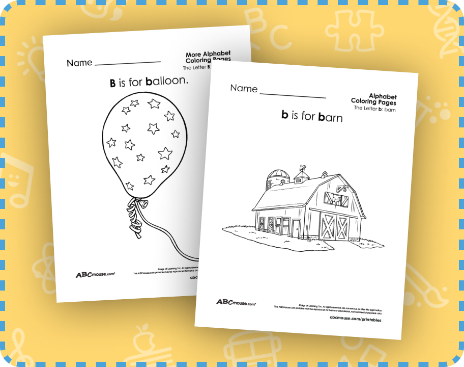 Free printable letter B worksheets from ABCmouse.com. 