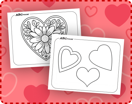 Free printable heart coloring pages for kids from ABCmouse.com. 