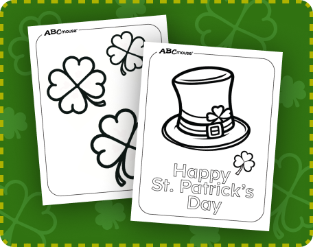 Free St. Patrick's Day printable coloring pages for kids from ABCmouse.com. 