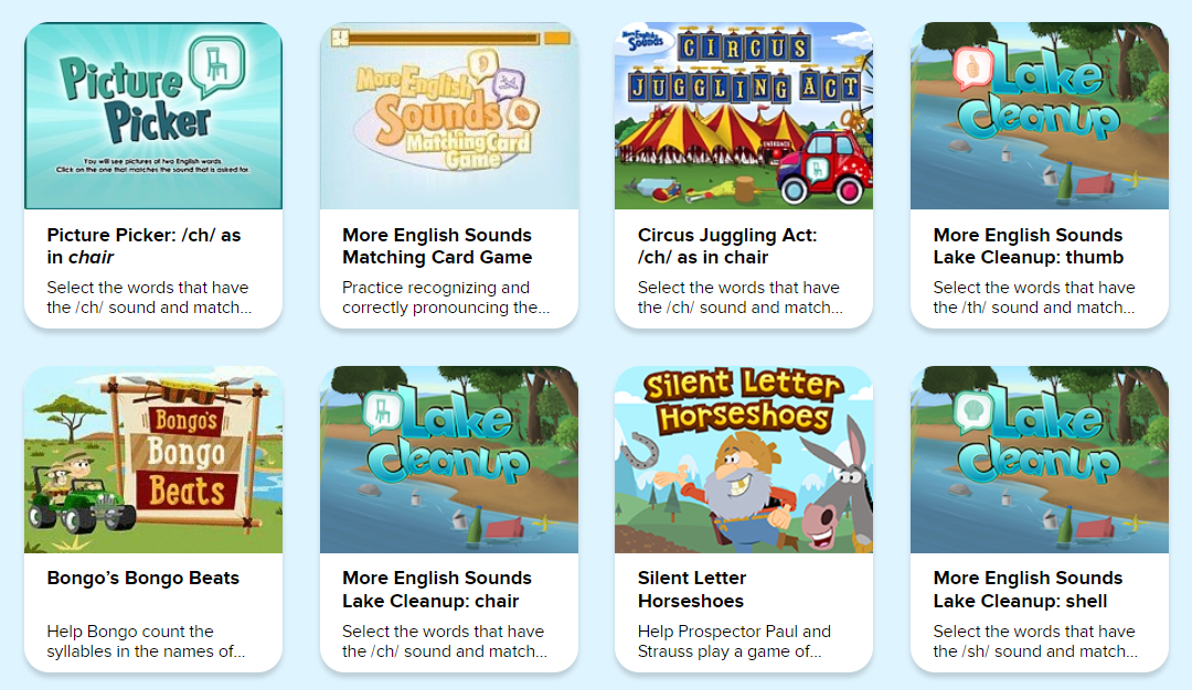 ABCmouse phonics games online. 