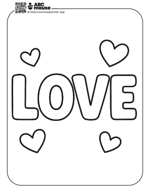Free printable Valentine's Day coloring page.