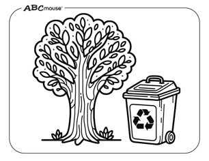 Recycle for the earth free printable earth day coloring page. 