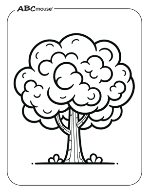 Tree free printable earth day coloring page. 