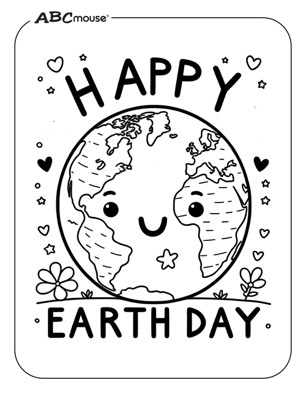 Happy earth day free printable earth day coloring page. 