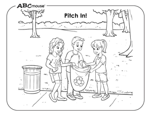 Recycle free printable earth day coloring page. 