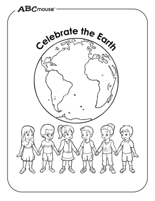 Celebrate the earth free printable earth day coloring page. 