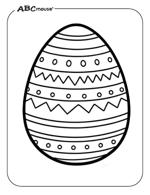 Free printable coloring page of an Easter Egg from ABCmouse.com. 