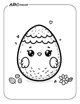 Free printable coloring page of an Easter Egg from ABCmouse.com. 