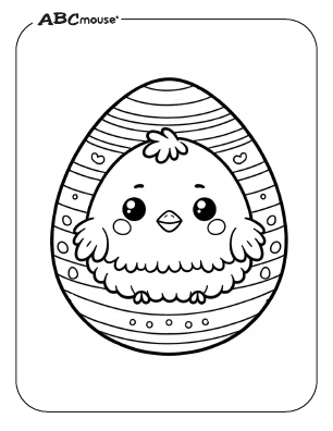 Free printable coloring page of an Easter Egg from ABCmouse.com. 