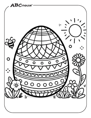 Free printable coloring page of an Easter Egg from ABCmouse.com. 