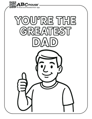 You're the greatest dad. Free printable coloring page from ABCmoues.com. 