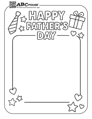 Happy Father's Day free printable coloring page from ABCmoues.com. 