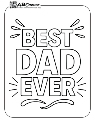 Best dad ever, Happy Father's Day free printable coloring page from ABCmoues.com. 