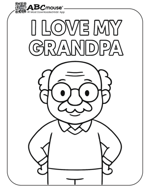 I love my grandpa Happy Father's Day free printable coloring page from ABCmoues.com. 