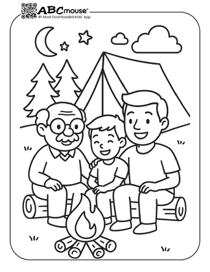 Happy Father's Day free printable coloring page from ABCmoues.com. 