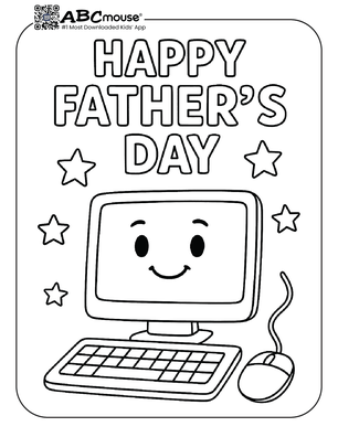 Happy Father's Day free printable coloring page from ABCmoues.com. 