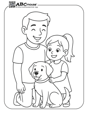 Happy Father's Day free printable coloring page from ABCmoues.com. 