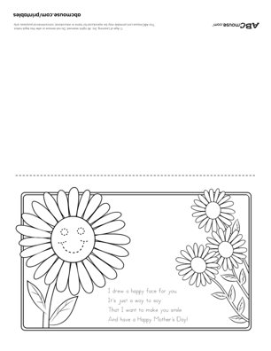 Free printable mother's day card from ABCmouse.com. 