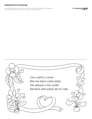 Free printable mother's day card in Spanish from ABCmouse.com. 