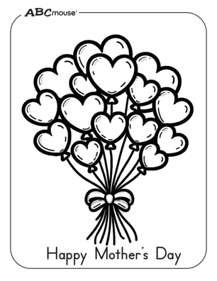 Free printable mother's day coloring page from ABCmouse.com. 