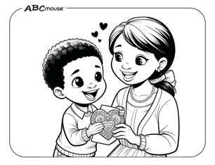 Free printable mother's day coloring page from ABCmouse.com. 