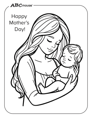 Free printable mother's day coloring page from ABCmouse.com. 