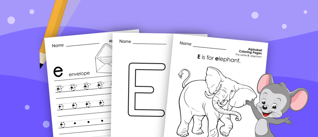 Free Printable Letter E worksheets from ABCmouse.com.