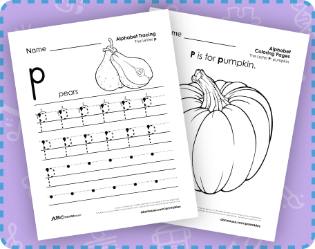 Free printable letter P tracing and coloring worksheets from ABCmouse.com. 