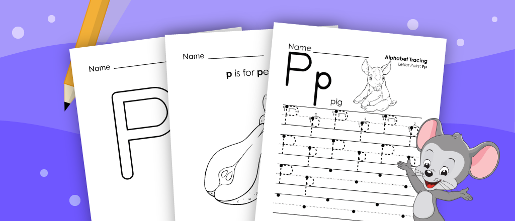 Free printable letter P tracing and coloring worksheets from ABCmouse.com. 