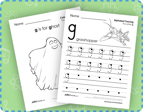 Letter G worksheets for kids from ABCmouse.com. 