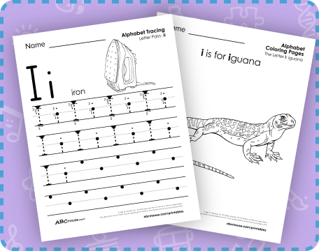 Free printable letter I worksheets for preschoolers and kindergarteners from ABCmouse.com. 