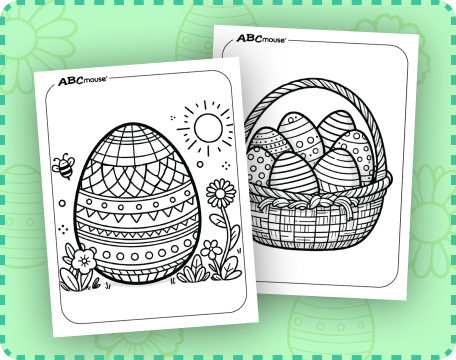 Free printable Easter egg coloring pages from ABCmouse.com. 