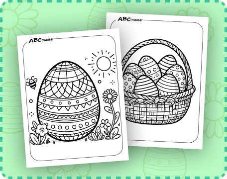 Free printable Easter Egg Coloring Pages from ABCmouse.com. 