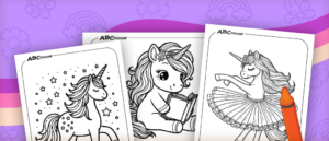 Unicorn Coloring Pages | ABCmouse