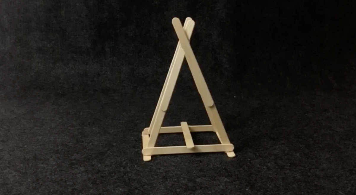 A popsicle stick stand for the popsicle stick Ferris wheel. 