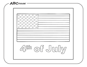 Free printable 4th of July coloring page. 