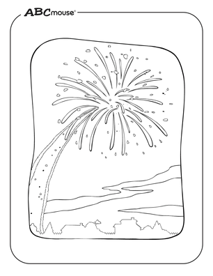 Free printable 4th of July coloring page. 