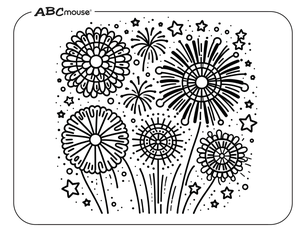 Free printable 4th of July coloring page. 