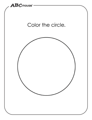 Free printable circle shape coloring pages from ABCmouse.com. 