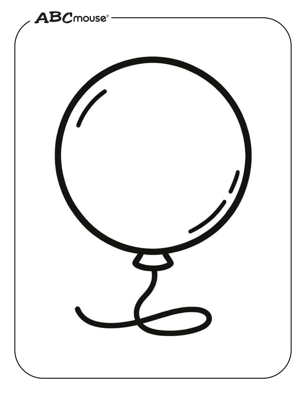 Free printable circle balloon shape coloring pages from ABCmouse.com. 