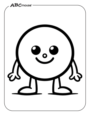 Free printable circle person shape coloring pages from ABCmouse.com. 